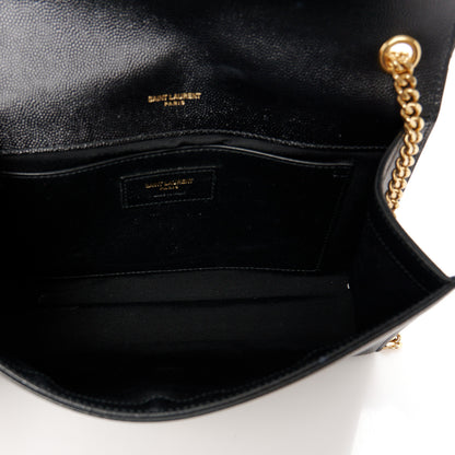 Saint Laurent Grain De Poudre Medium Classic Monogram Kate Satchel Black 5 of 12