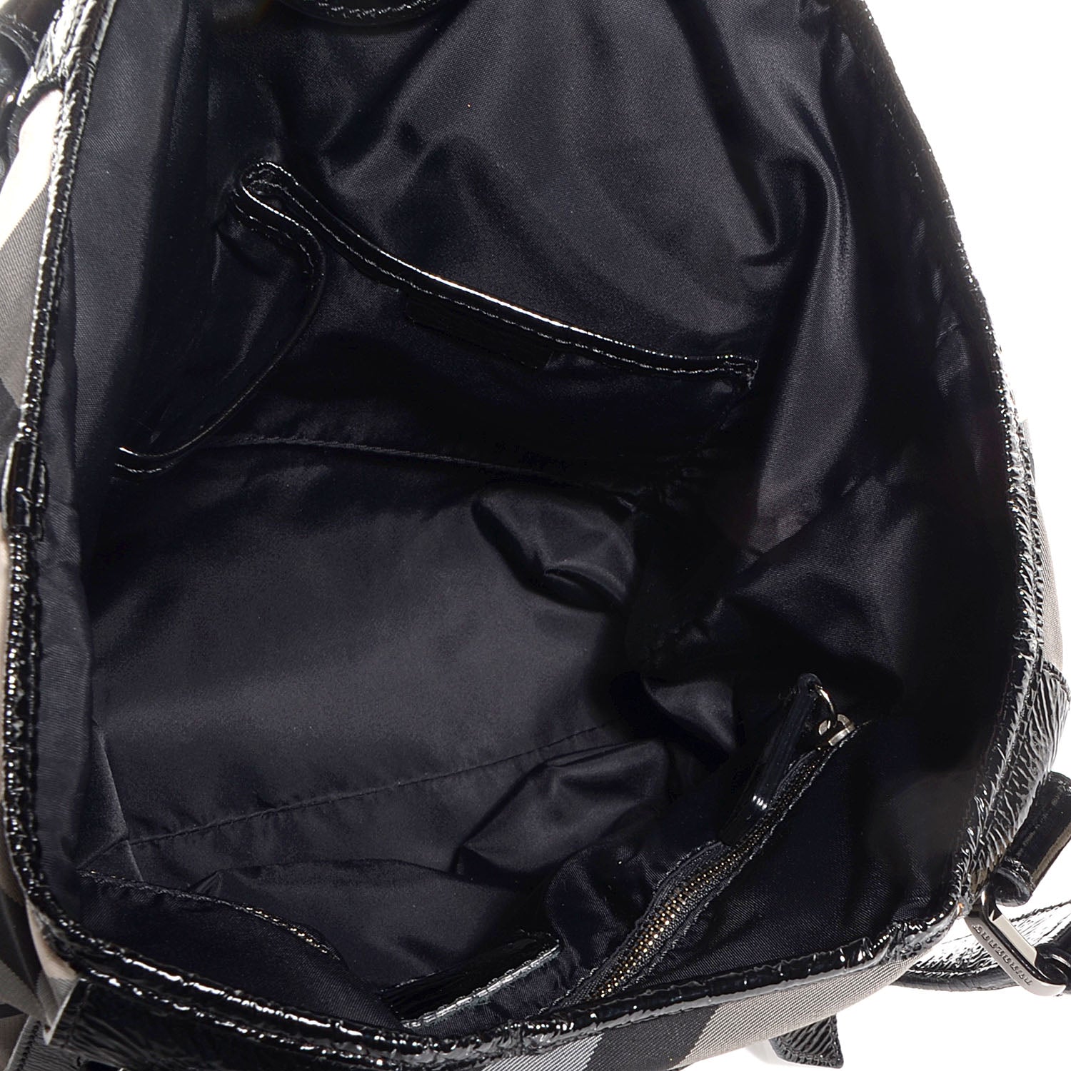 Burberry Nylon Beat Check Medium Victoria Tote Black 5 of 9