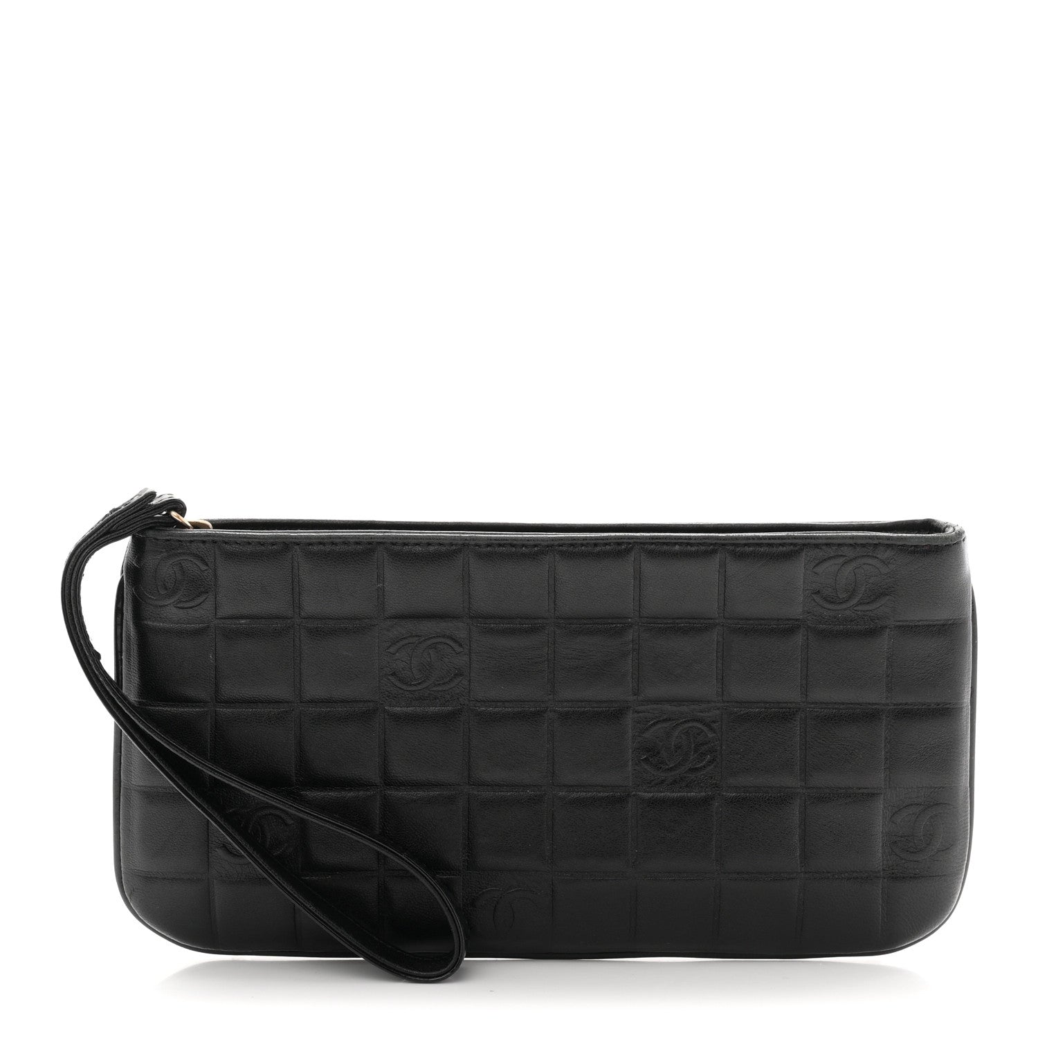 Chanel Lambskin Square Quilted CC Wristlet Black 1 of 8