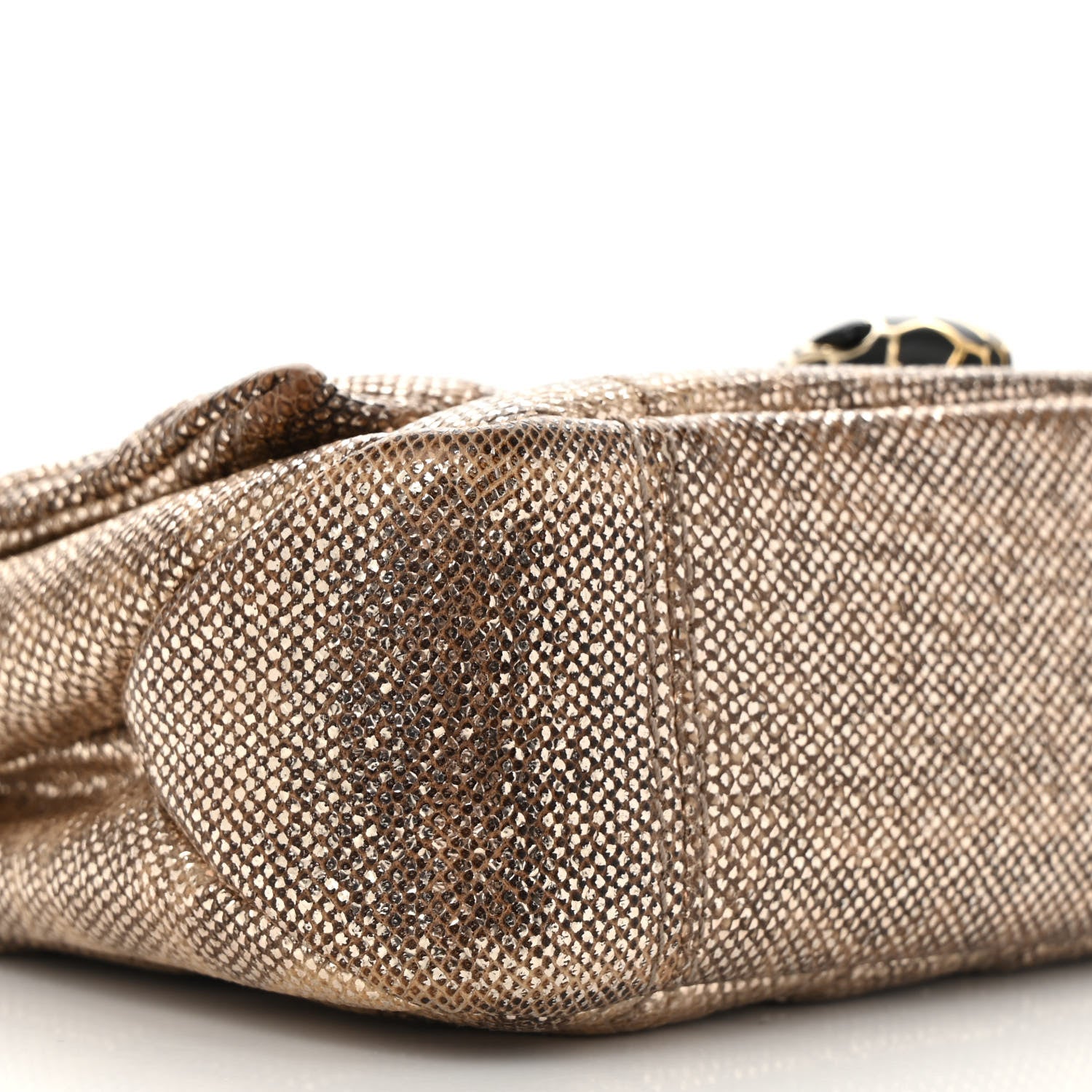 Bulgari Metallic Karung Matelasse Mini Serpenti Cabochon Crossbody Gold 9 of 13