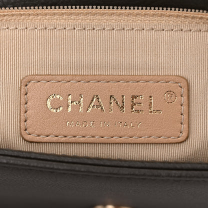 Chanel Grained Calfskin Quilted Medium Label Click Flap Bag Khaki 6 of 10