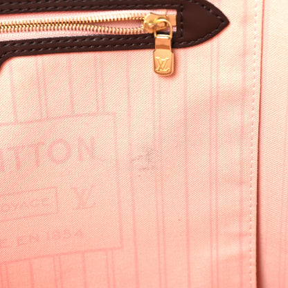 Louis Vuitton Damier Ebene Neo Neverfull MM Rose Ballerine 12 of 12