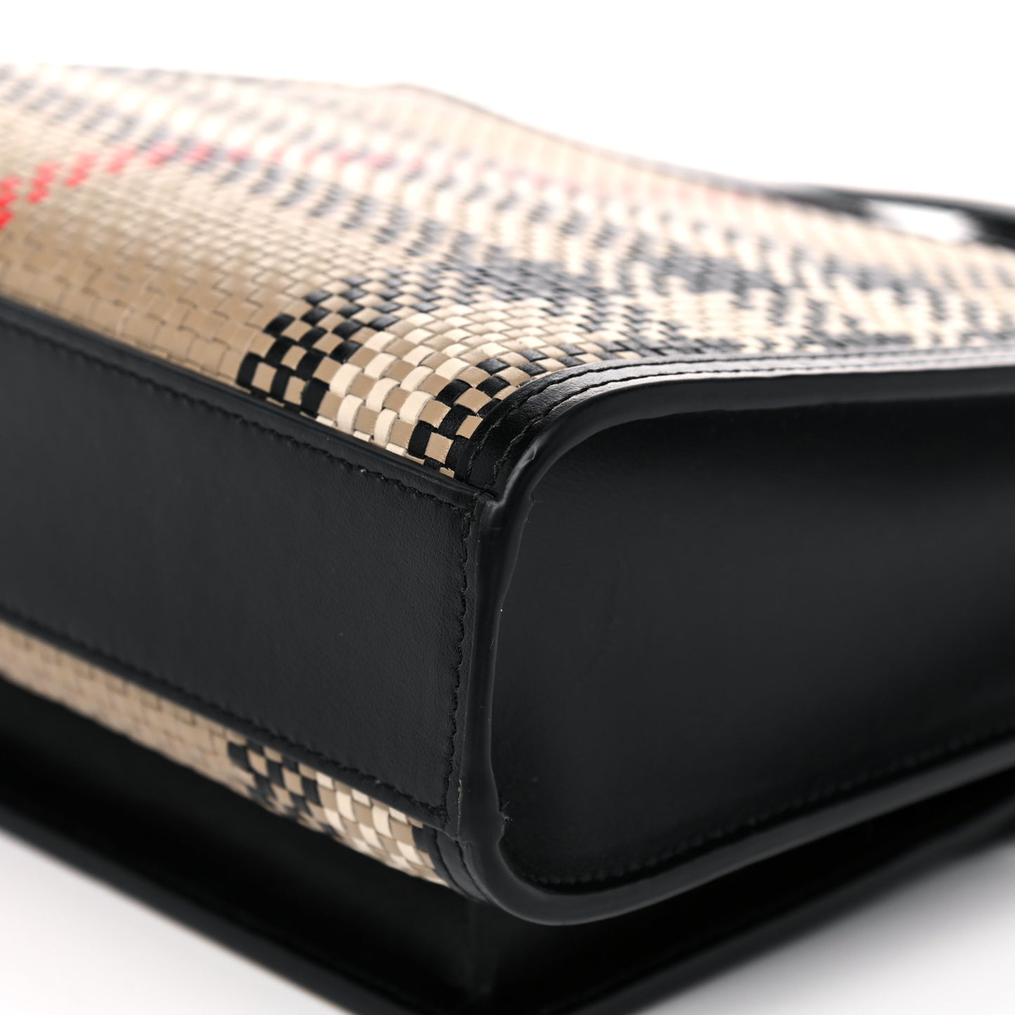 Calfskin Check Mini Pocket Bag Black