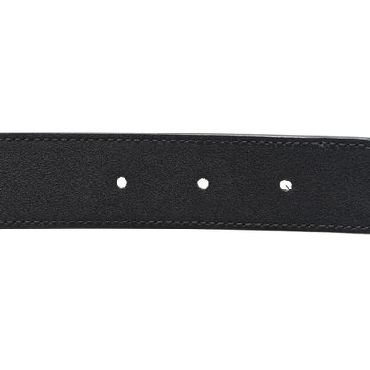 Gucci GG Supreme Monogram Matte Plutone Calfskin Double G 30mm Belt 85 34 Beige Ebony Black 4 of 4