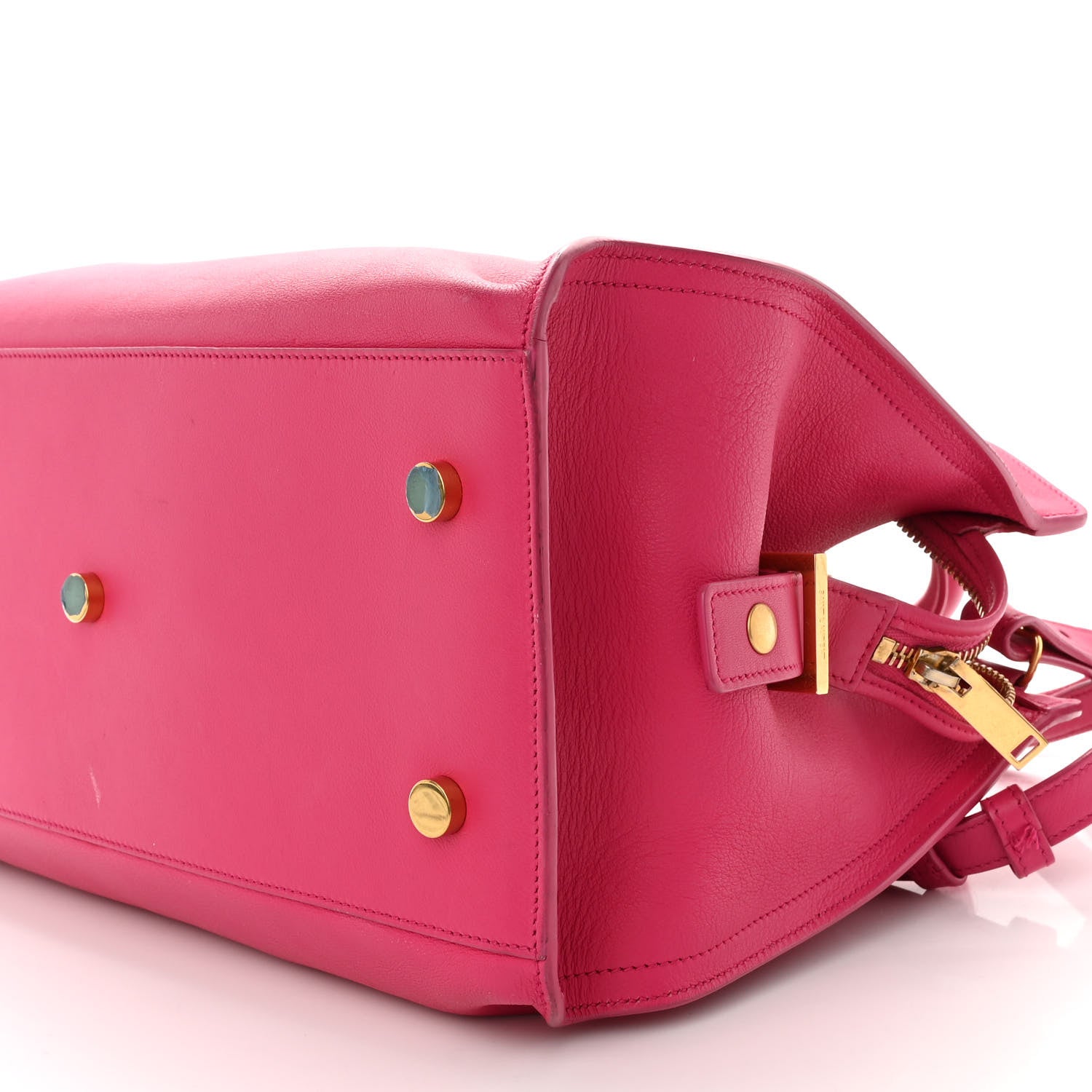 Saint Laurent Calfskin Small Monogram Cabas Fuchsia 9 of 16