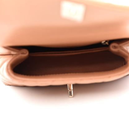 Chanel Caviar Lizard Embossed Quilted Extra Mini Coco Handle Flap Brown 5 of 10