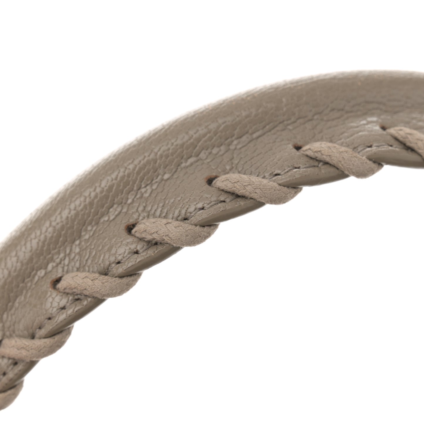 Chevre Silver Metallic Edge Hardware City Gris Taupe