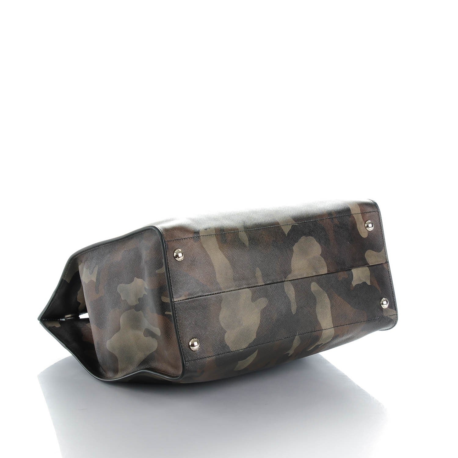Prada Saffiano Soft Camouflage Military Tote Mimetico 4 of 8