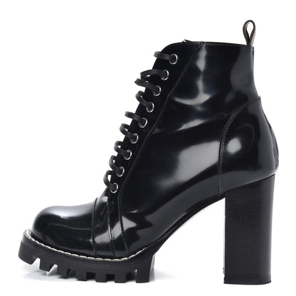 Louis Vuitton Patent Calfskin Star Trail Ankle Boots 39 Black 1 of 8