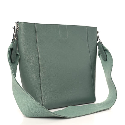 Celine Soft Grained Calfskin Small Sangle Bucket Bag Green 3 of 9