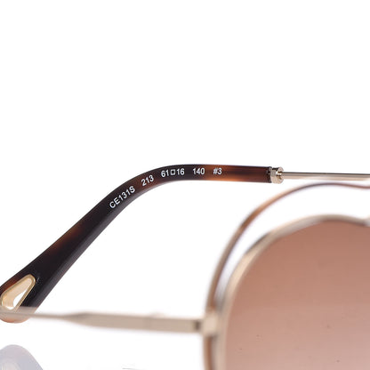 Chloe Metal Poppy Love Heart Sunglasses CE131S Gold Brown 5 of 7