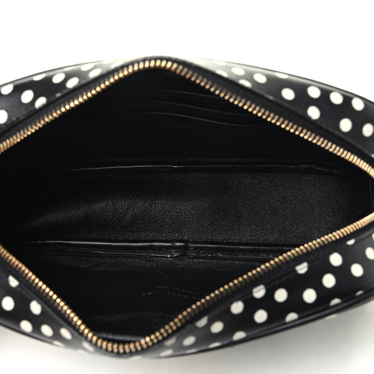 Saint Laurent Calfskin Printed Polka Dot Mini Lou Camera Bag Black Crema Soft 3 of 3