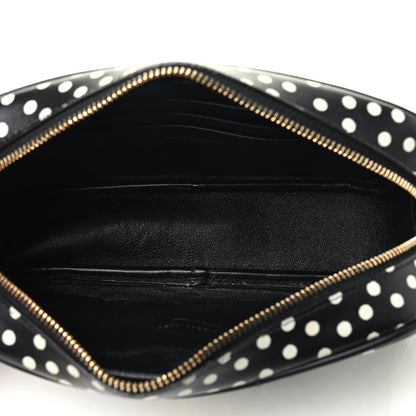 Saint Laurent Calfskin Printed Polka Dot Mini Lou Camera Bag Black Crema Soft 3 of 3