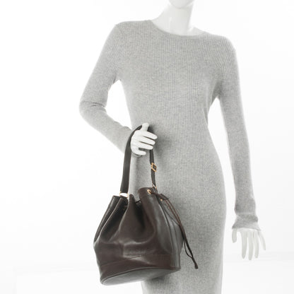 Hermes Evergrain Market Drawstring Bag 28 Chocolate 2 of 6