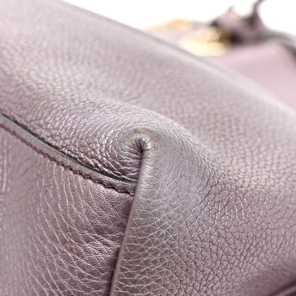 Gucci Metallic Pebbled Calfskin Medium Soho Chain Shoulder Bag Purple 10 of 11