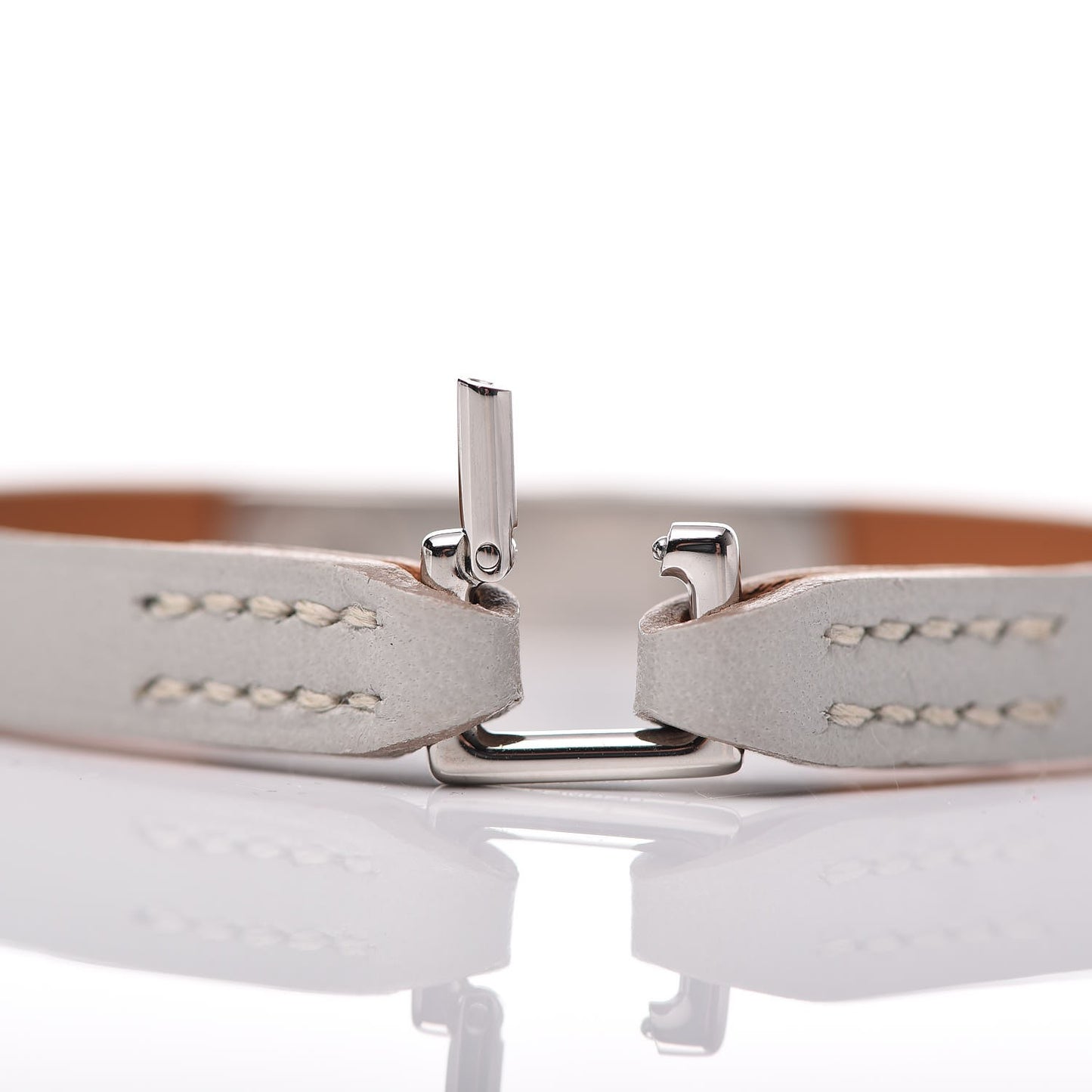 Tadelakt Micro Kelly Bracelet S Gris Perle