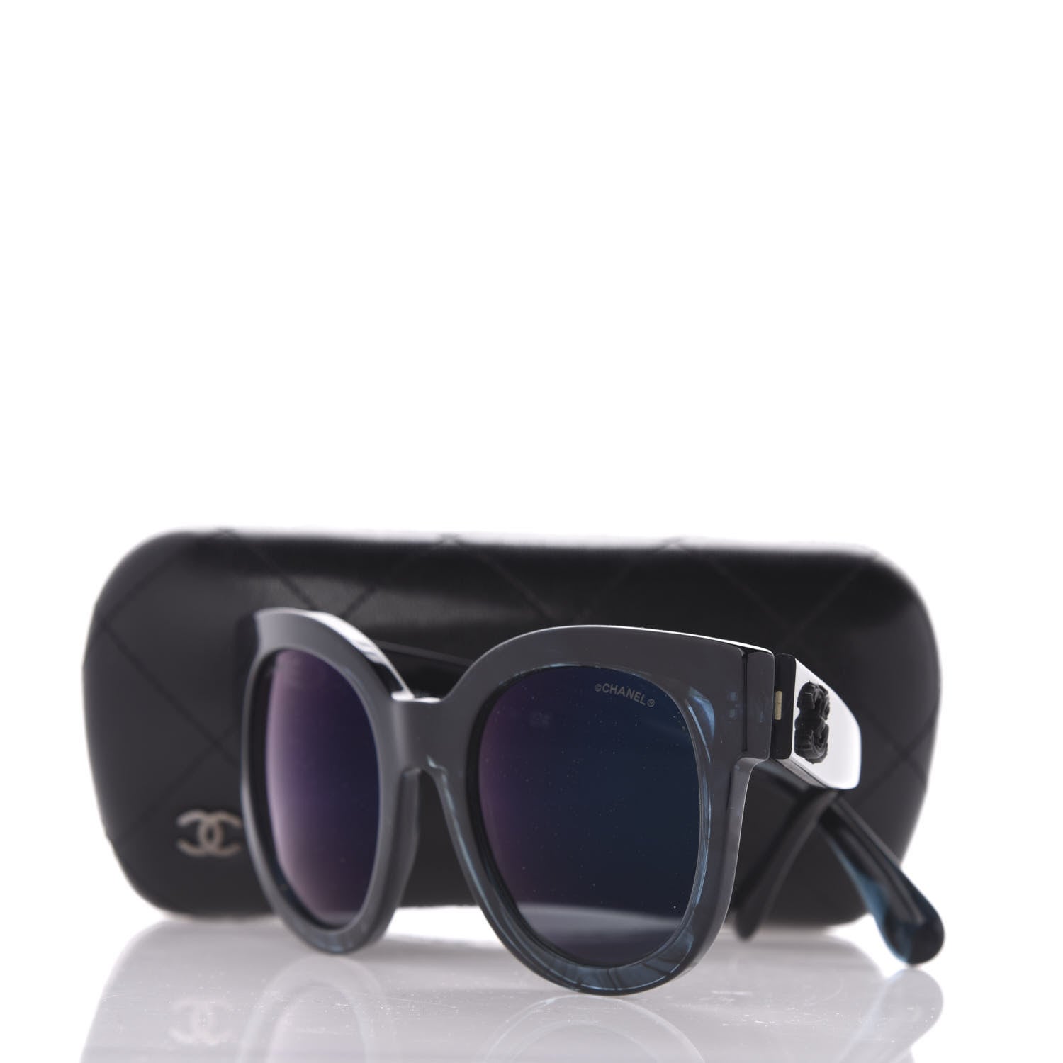 Chanel Acetate Butterfly Signature CC Sunglasses 5358 Dark Blue 8 of 8