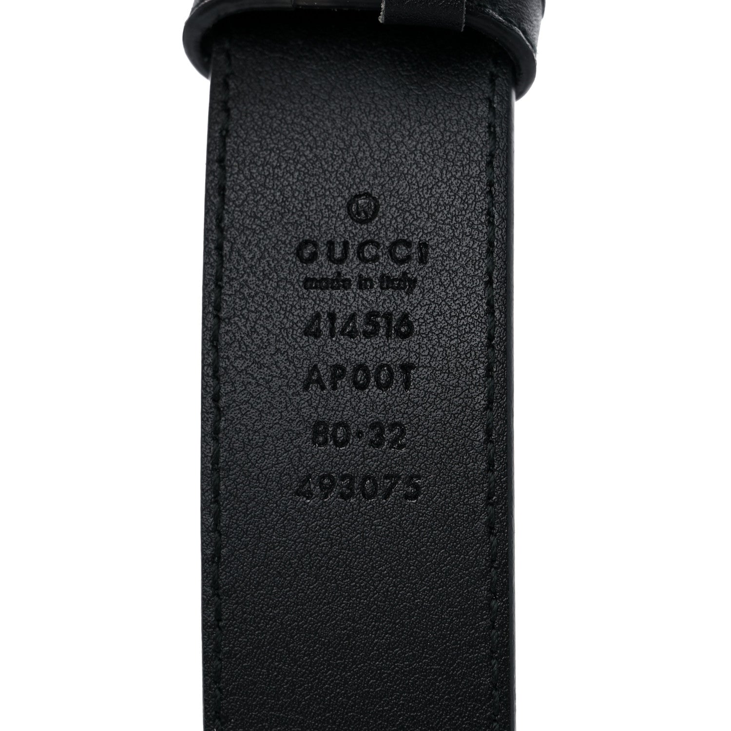 Gucci Calfskin Double G 30mm Belt 80 32 Black 3 of 5