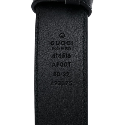 Gucci Calfskin Double G 30mm Belt 80 32 Black 3 of 5