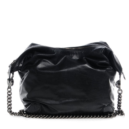 Gucci Metallic Leather Medium Galaxy Shoulder Bag Black 1 of 8