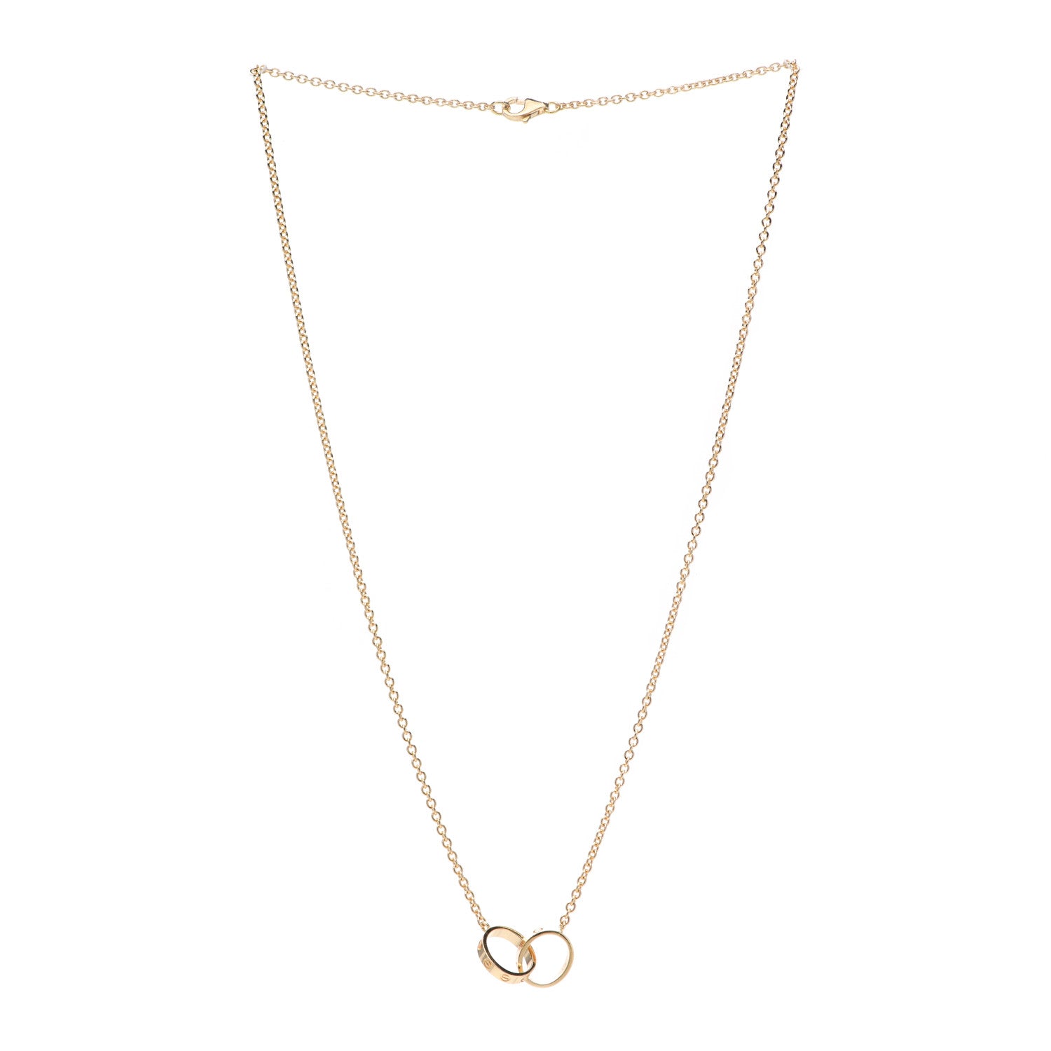Cartier 18K Yellow Gold Interlocking LOVE Necklace 3 of 7