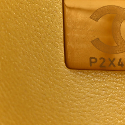 Chanel Iridescent Caviar Quilted Medium Double Flap Yellow 7 of 11