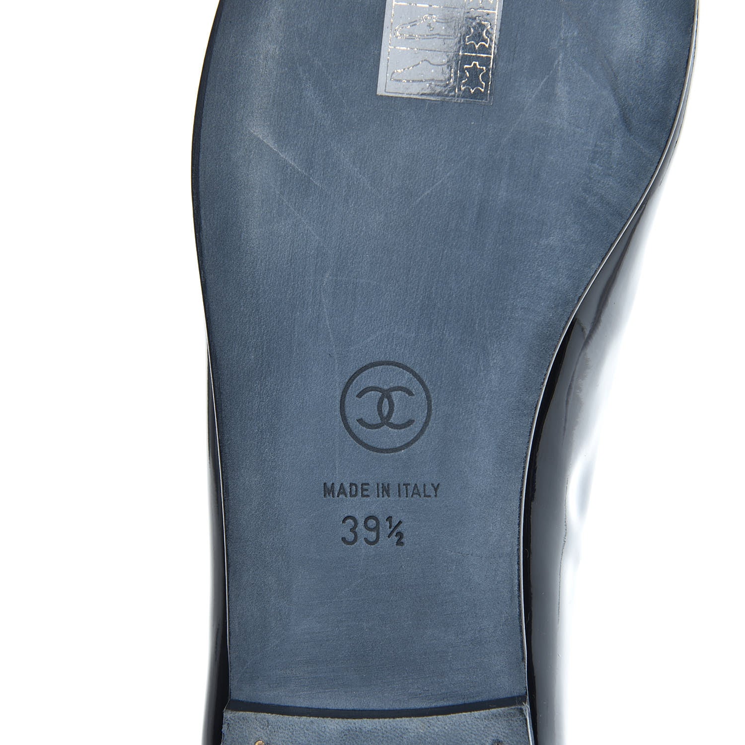 Chanel Patent CC Cap Toe Ballerina Flats 39.5 Black 7 of 8