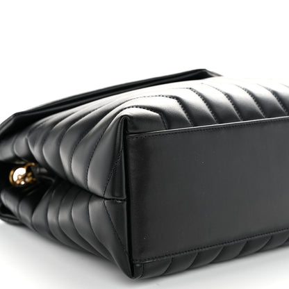 Saint Laurent Calfskin Y Quilted Monogram Medium Loulou Chain Satchel Black 9 of 10