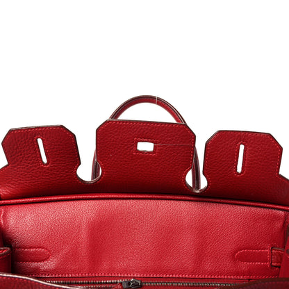 Hermes Taurillon Clemence Birkin 30 Rouge Vif 18 of 39