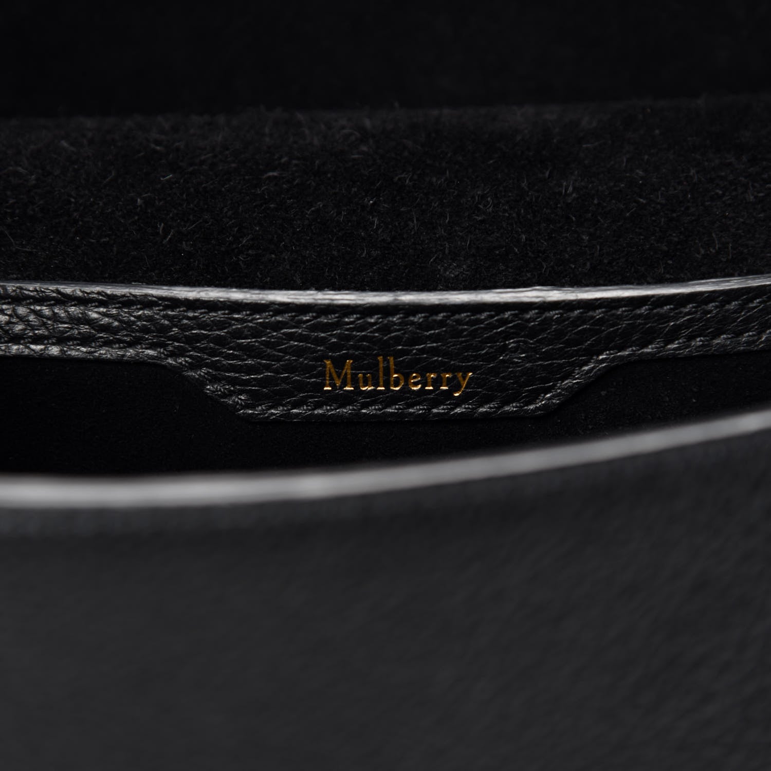 Mulberry Small Classic Grain Calfskin Amberley Satchel Black 8 of 9