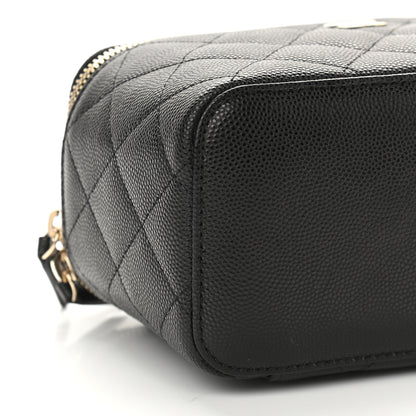 Chanel Caviar Quilted Small Vanity Case With Chain Black 8 of 9