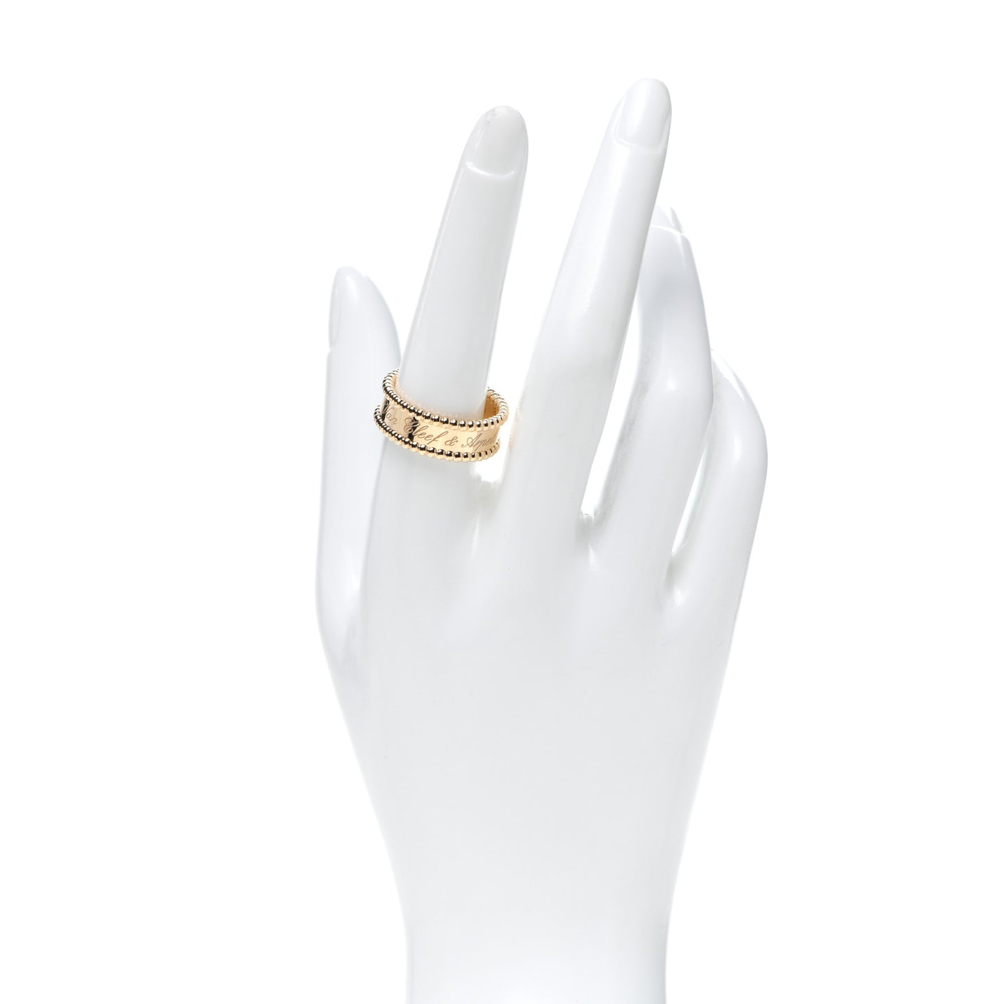18K Yellow Gold Perlee Signature Ring 58 8.25