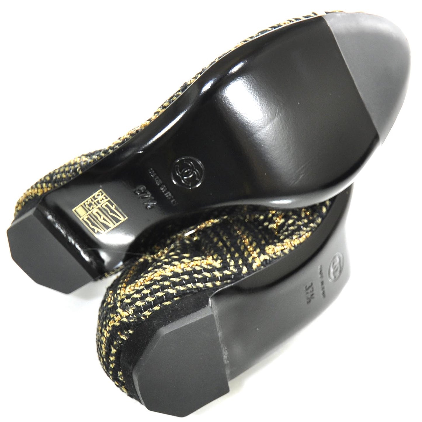Tweed Caged Ballet Flats 37.5