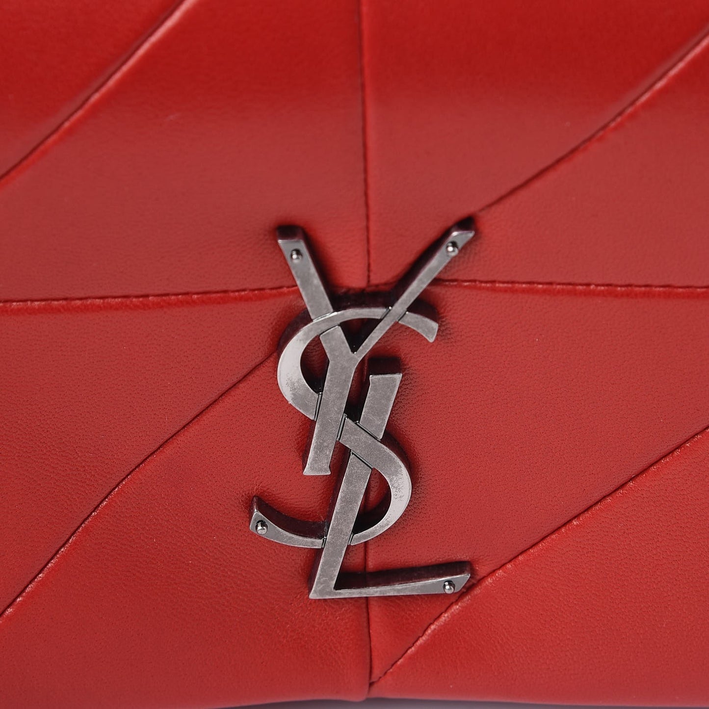 Lambskin Patchwork Monogram Medium Jamie Red