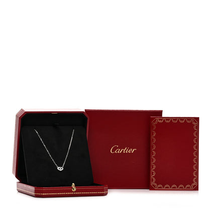 Cartier 18K White Gold Diamond Extra Small C Hearts And Symbols Necklace 5 of 5