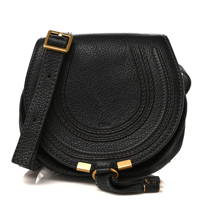 Chloe Calfskin Mini Marcie Round Crossbody Bag Black 1 of 10