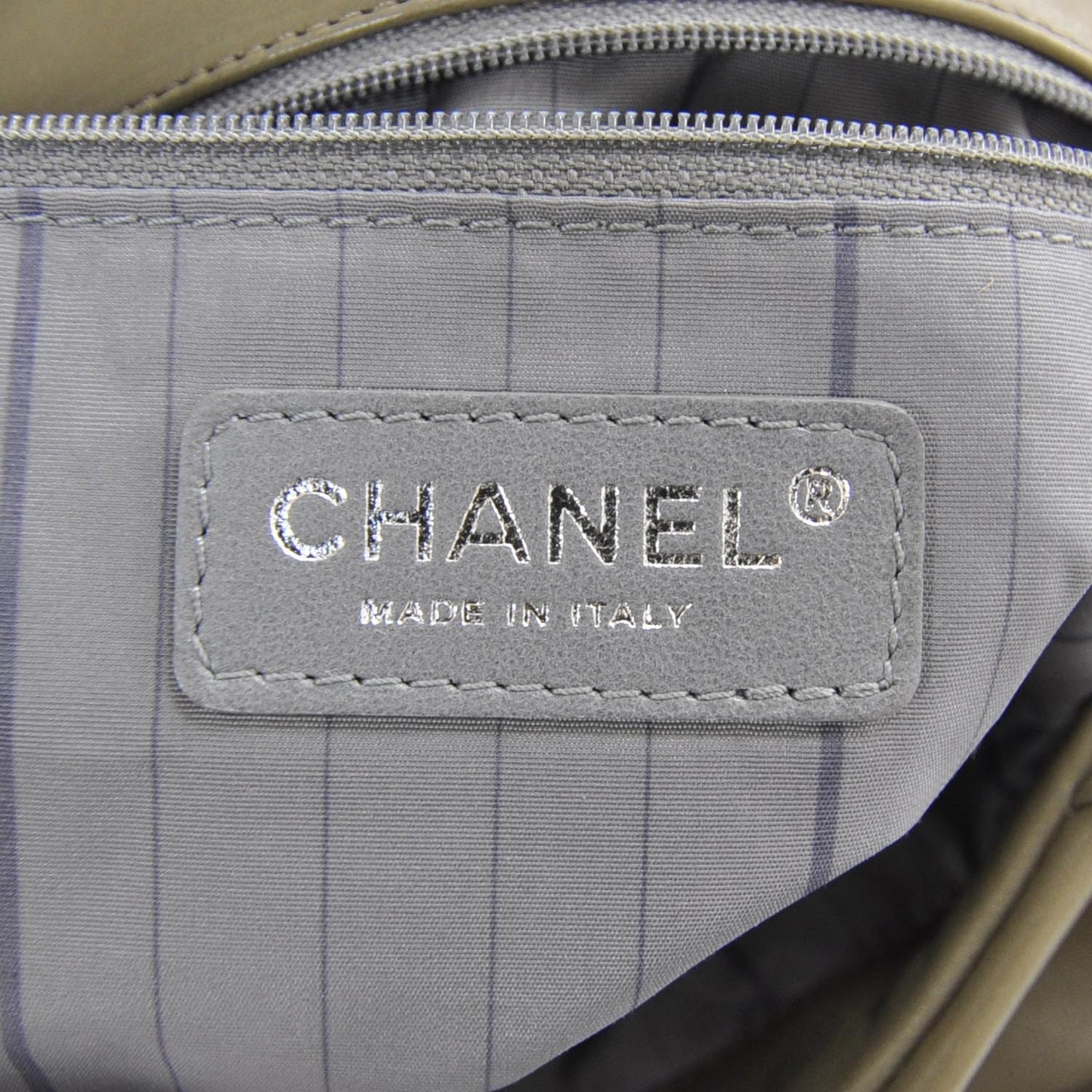 Calfskin Quilted Medium Origami Flap Khaki