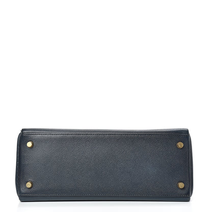 Hermes Courchevel Retourne Kelly 28 Bleu Marine 5 of 48