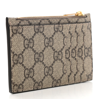 Gucci X BALENCIAGA GG Supreme Monogram Zip Card Case Beige Ebony 3 of 6