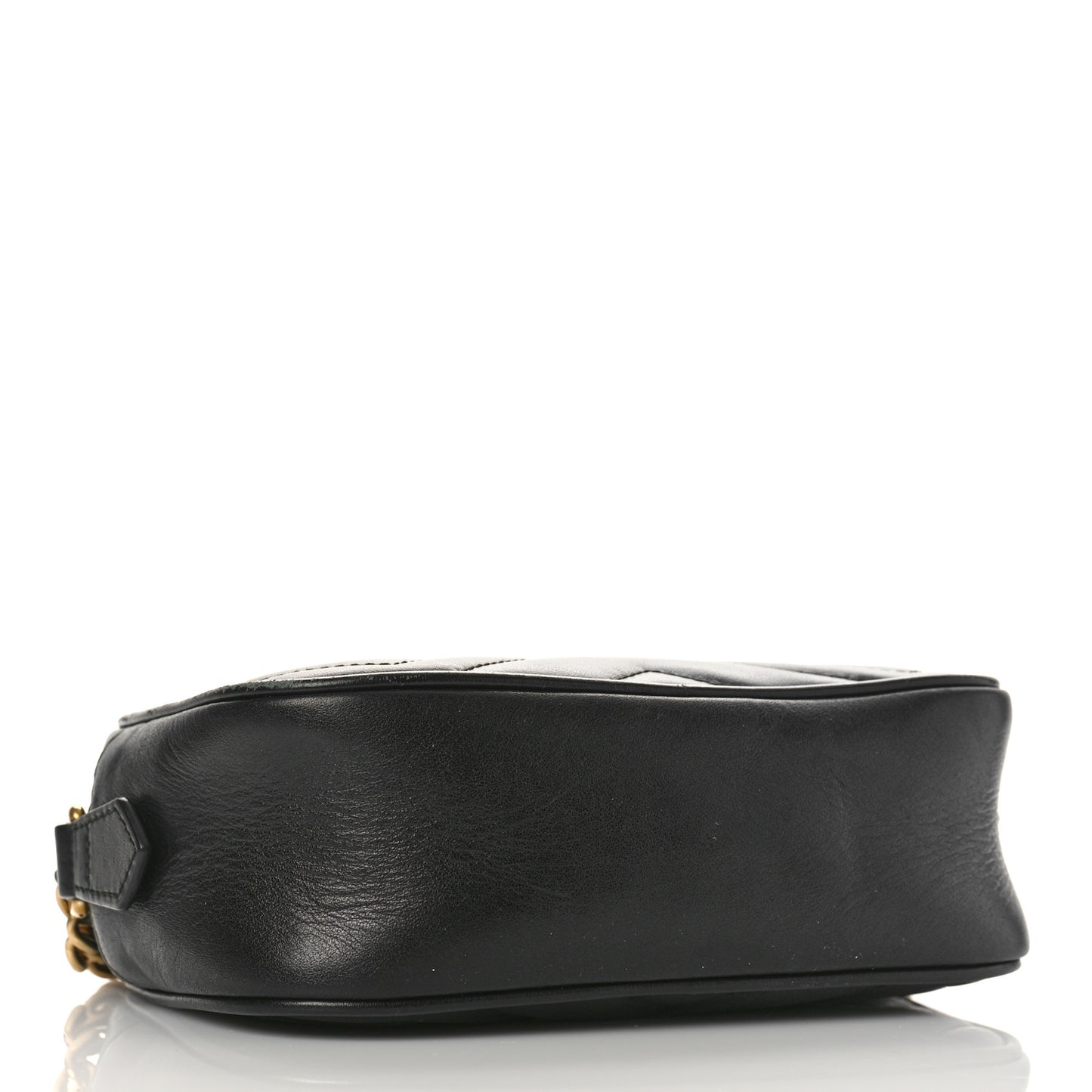 Calfskin Matelasse Mini GG Marmont Chain Shoulder Bag Black