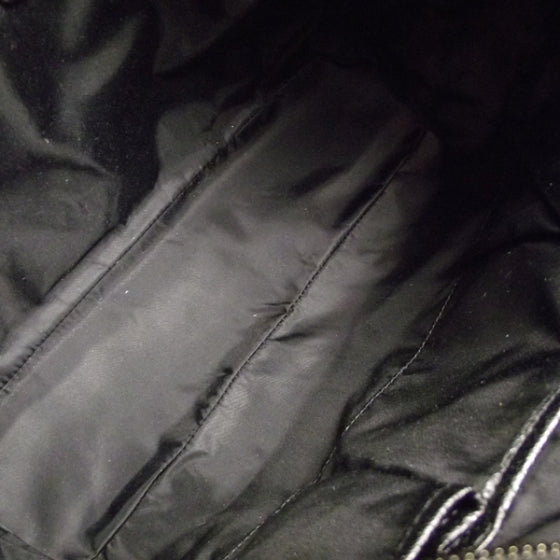 Nylon Tonal Check Tote Black