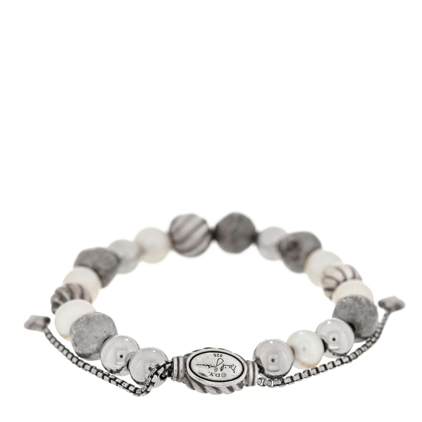 Sterling Silver Pearl 8mm Spiritual Bead Bracelet