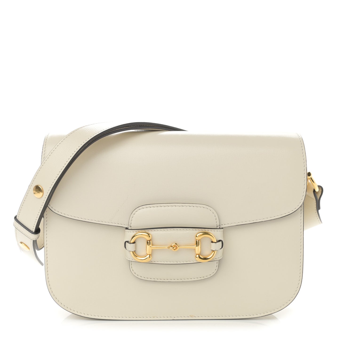 Azalea Calfskin Horsebit 1955 Shoulder Bag Mystic White