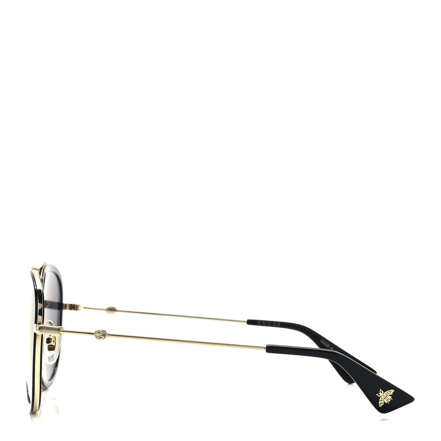 Aviator Sunglasses GG0062S Black Gold