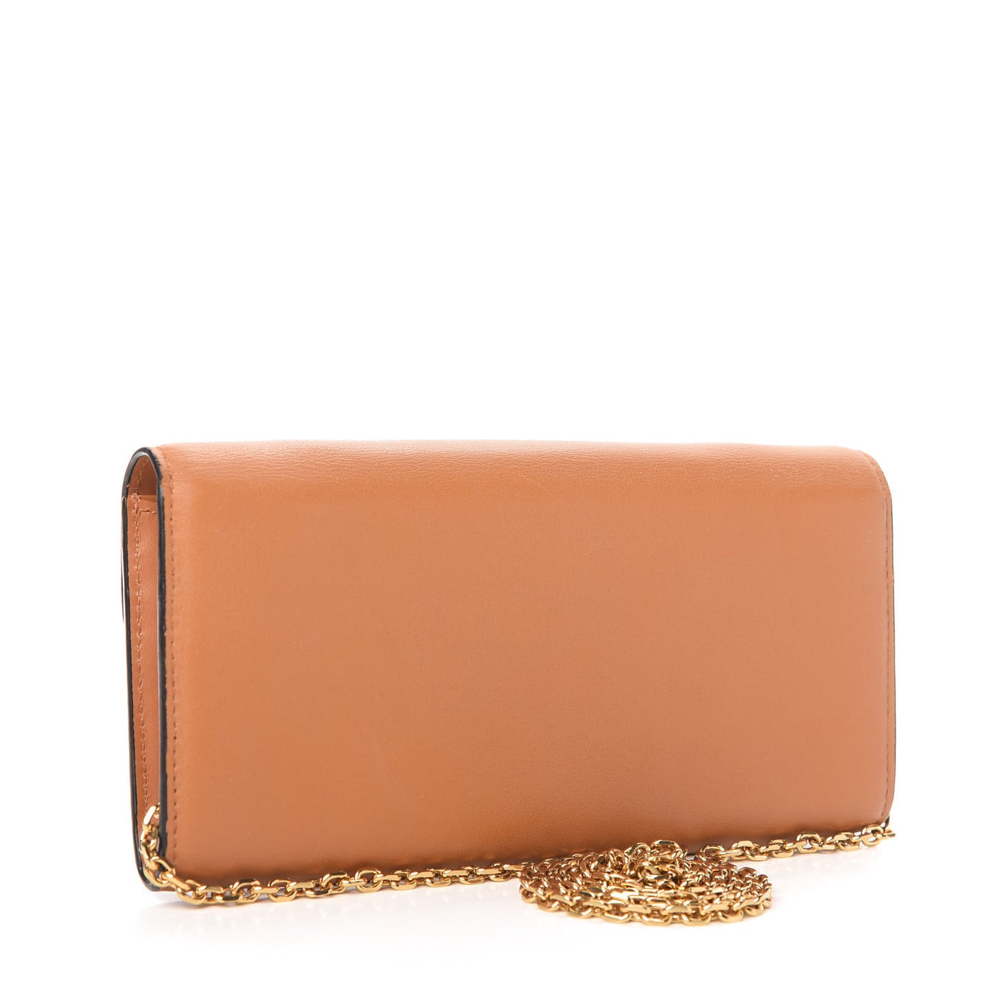 Calfskin Large Patricia Wallet On Chain Cognac