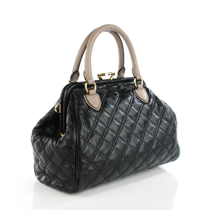 Marc Jacobs Lambskin Quilted Mini Colorblock Manhattan Stam Black Concrete 5 of 11