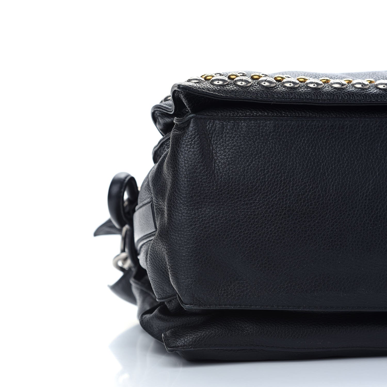 Loewe Calfskin Studded Flamenco Shoulder Bag Black 7 of 9