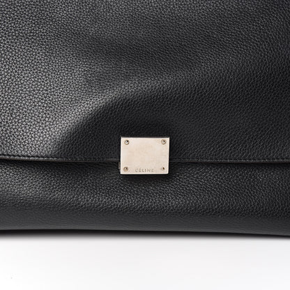 Celine Drummed Calfskin Suede Medium Trapeze Black 9 of 9