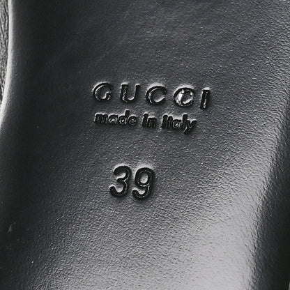 Gucci Malaga Kid Snakeskin Interlocking G Ballet Flats 39 Black 7 of 8