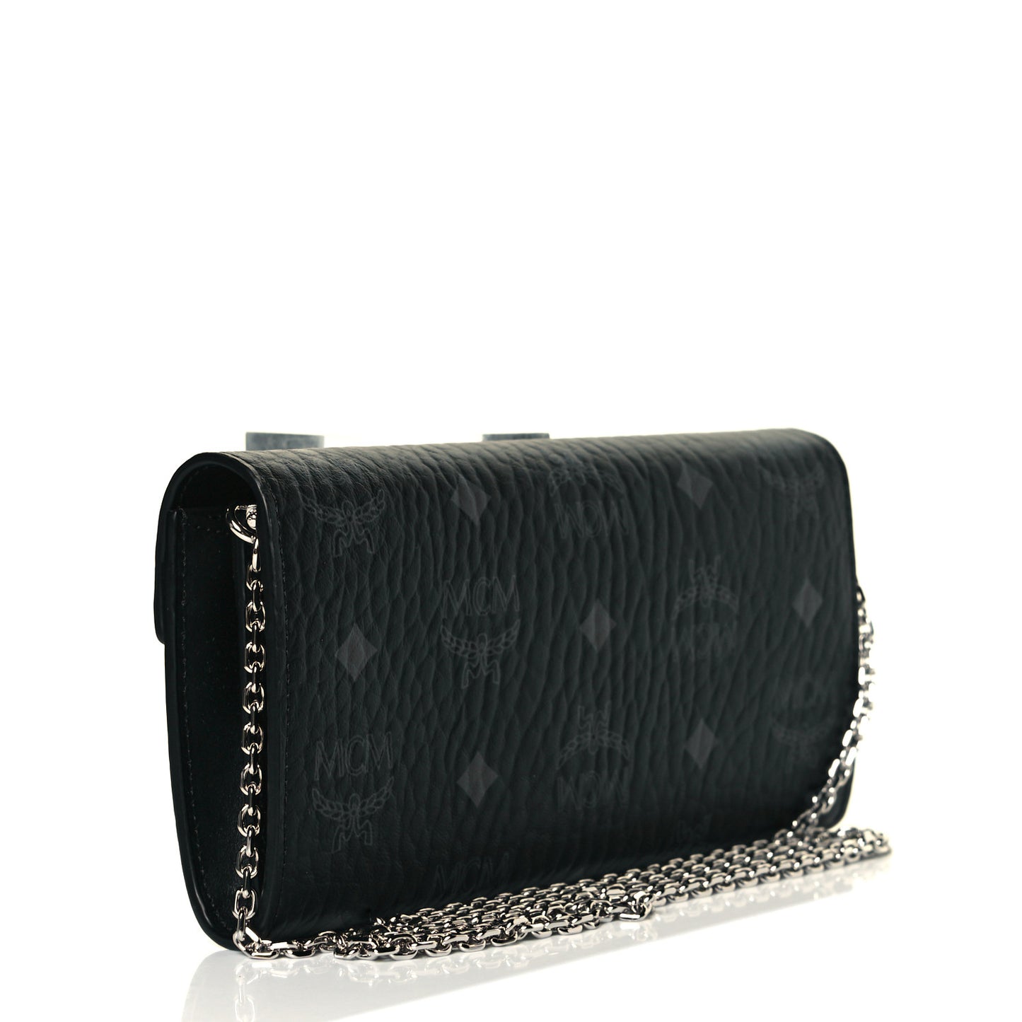 Visetos Large Patricia Wallet On Chain Black